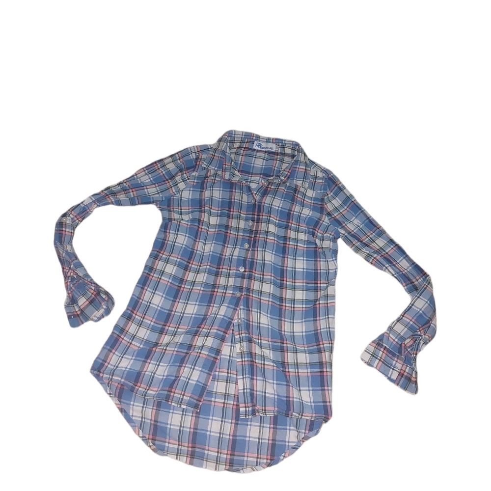 Plaid button-down